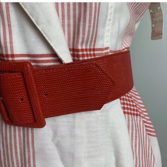 Vintage DONNA MORGAN Dress Sleeveless Midi Belted - Picture 5 of 12